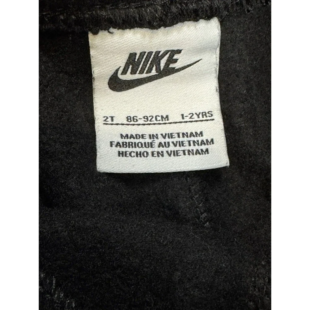 Nike Boys Toddler Black White Logo Jogger Sweatpants 2T Casual Sportswear‎